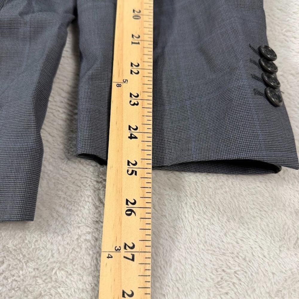 Saks Fifth Avenue Ermenegildo Zegna Mens 44R Blazer Blue Plaid Made in Italy EUC - Picture 10 of 13